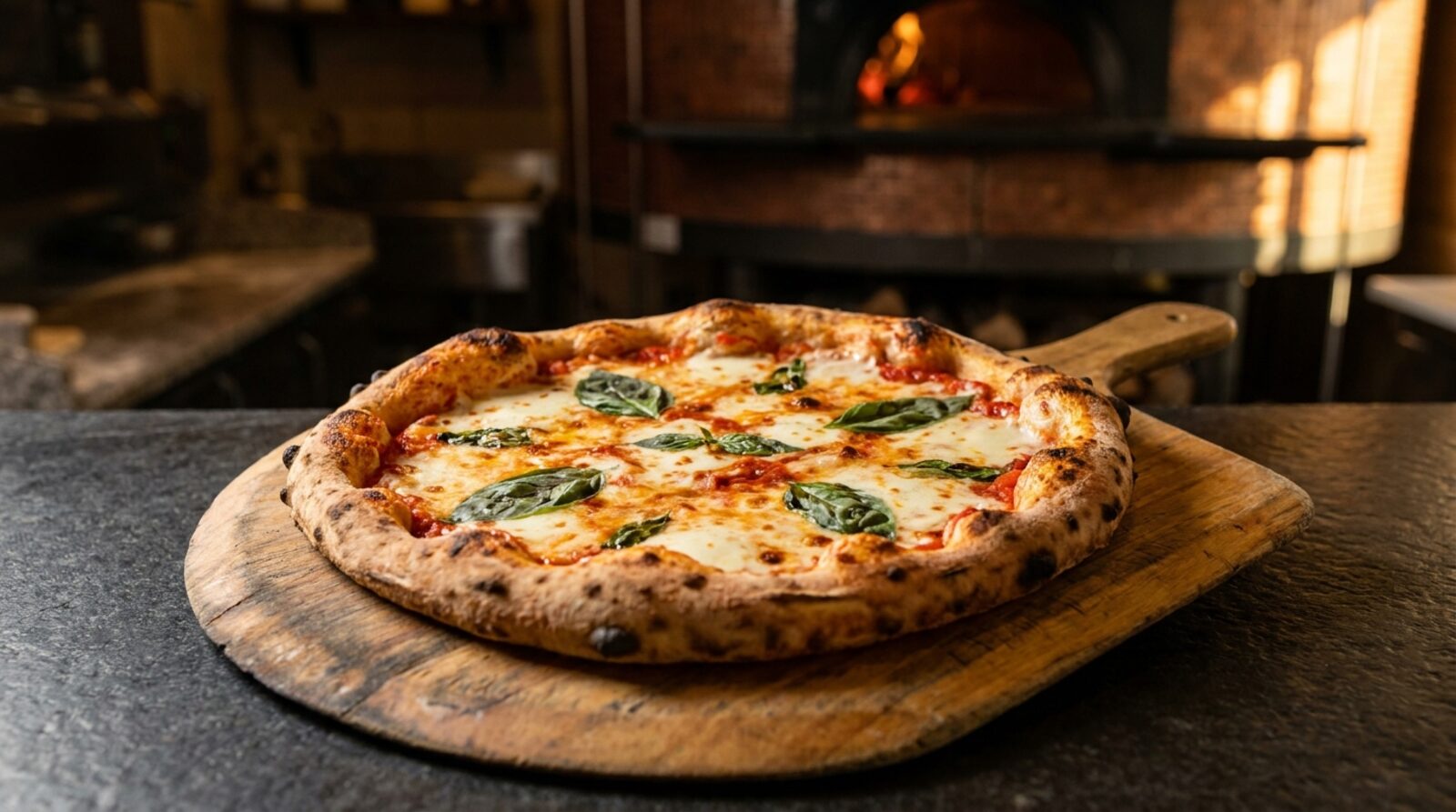 Pizza aus dem Steinofen